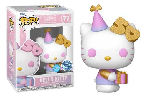 Funko Pop! De Hello Kitty Edición Glitter, 50° Aniversario
