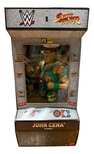 Figura De Acción John Cena Como Guile Wwe X Street Fighter