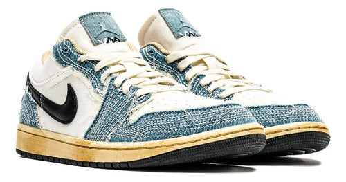 Tennis Jordan Low Se 1 Sashiko Denim Material Reciclado Azul Claro Mezclilla 11,0 Mx