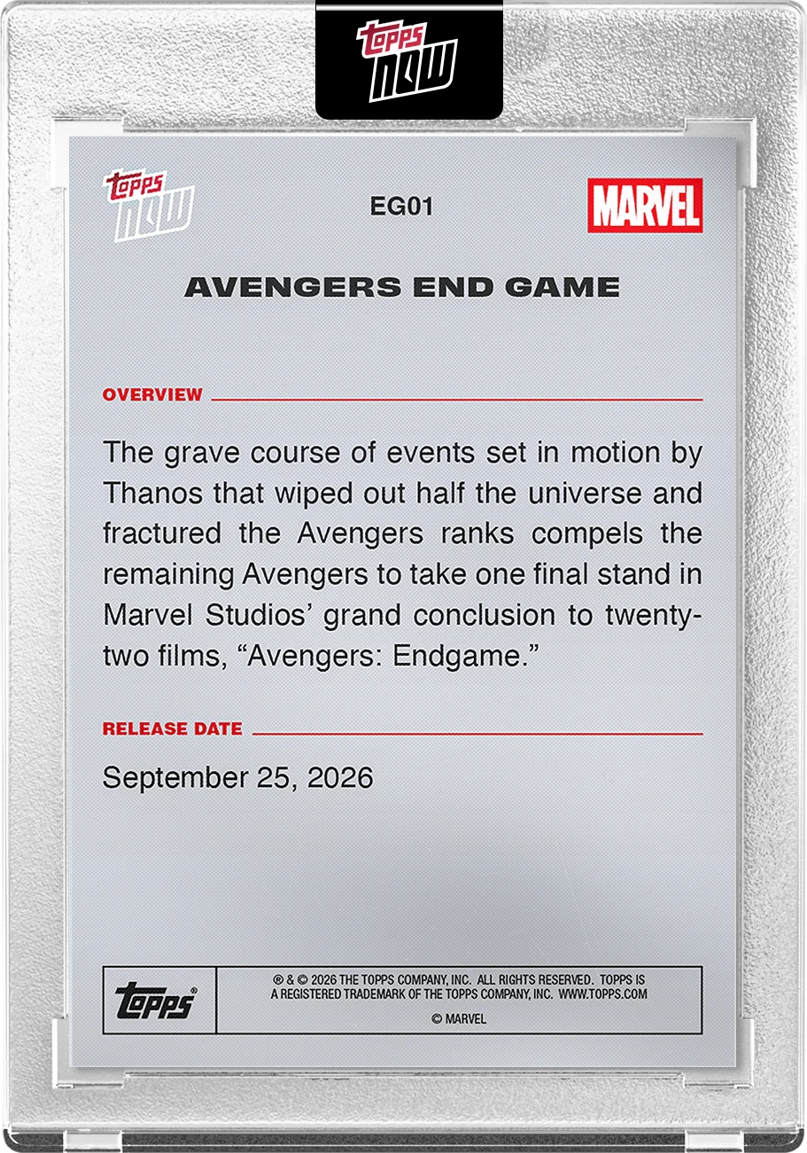 Topps NOW 2026 Marvel Avengers End Game Encore