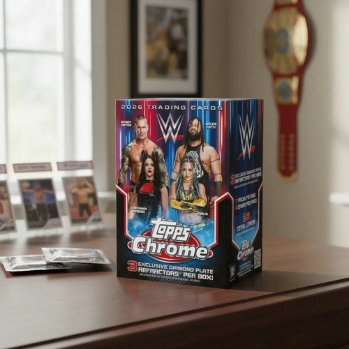 Topps Chrome Wwe 2026 - Value Box (28 Cartas Totales)