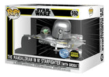 Funko Pop Star Wars 592 El Mandaloriano En N1 Starfighter mini