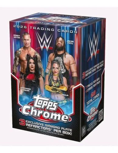 Topps Chrome Wwe 2026 - Value Box (28 Cartas Totales)