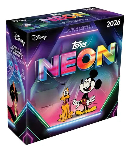 Topps Mega Box Disney Neon 2026 (caja Sellada) Violeta Oscuro