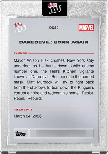 Tarjeta Topps Now Daredevil Born Again Season 2 Marvel