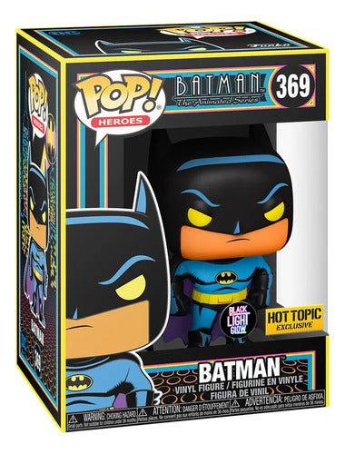 Funko Pop Dc Comics Batman 369 Hot Topic Exc Black Light Glo
