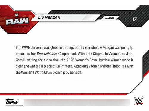 Topps Now Wwe Liv Morgan (carta Individual)