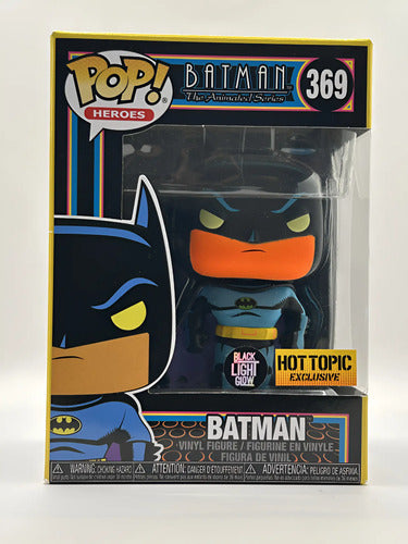 Funko Pop Dc Comics Batman 369 Hot Topic Exc Black Light Glo