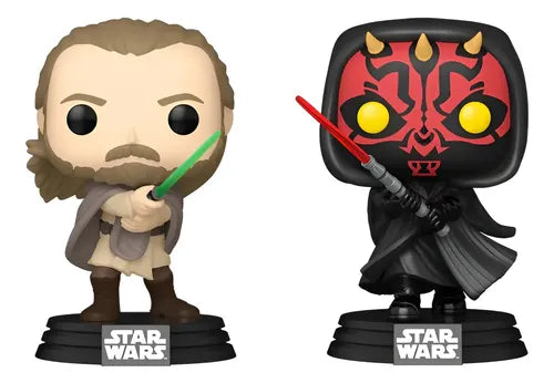 Funko Pop Star Wars Qui Gon Jinn Vs Darth Maul Figura Dobble