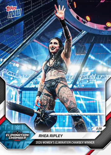 Topps Now Rhea Ripley Wwe 2026 (tarjeta Individual)